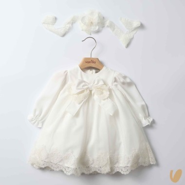 Abito da battesimo con fascia Battesimo
