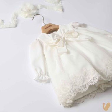 Abito da battesimo con fascia Battesimo