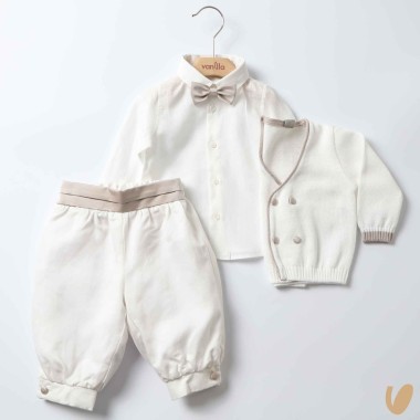 Completo elegante in filo e cotone Completo e Pagliaccetto