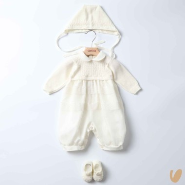 Completo in seta e lana Battesimo