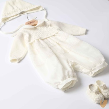 Completo in seta e lana Battesimo