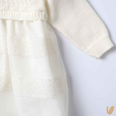 Completo in seta e lana Battesimo