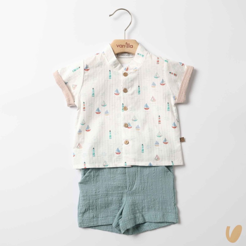 camicia barche e short Completo e Pagliaccetto