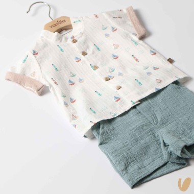 camicia barche e short Completo e Pagliaccetto