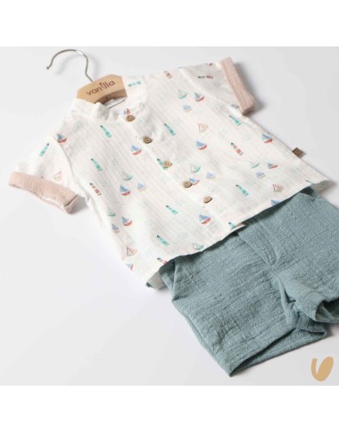 camicia barche e short Completo e Pagliaccetto
