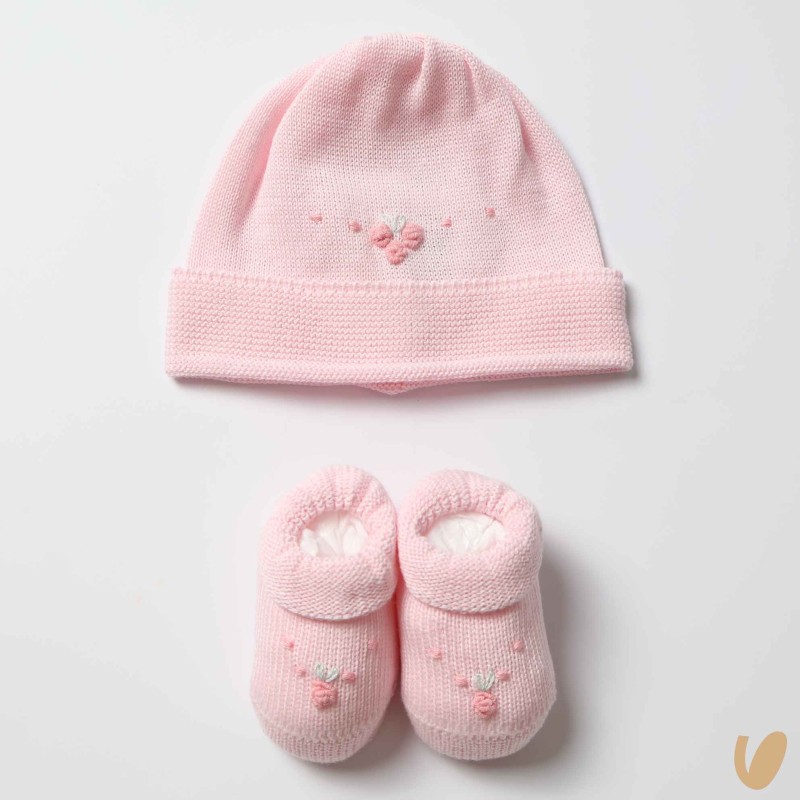 Scarpette e cappello roselline Cappello e Guanti