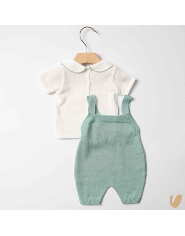 Completo nascita in filo nido d'ape Completo e Pagliaccetto