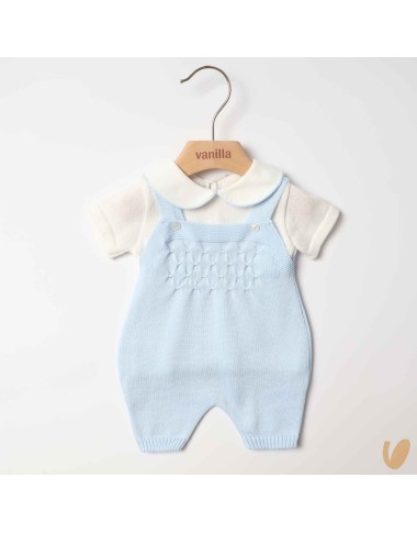 Completo nascita in filo nido d'ape Completo e Pagliaccetto