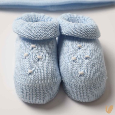 Scarpette e cappello nido d'ape Cappello e Guanti