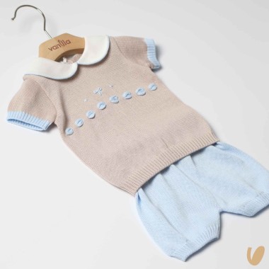 Completo nascita in filo nodo d'amore Completo e Pagliaccetto