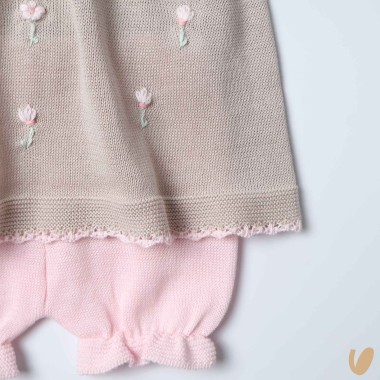 Completo nascita in filo margherite Set Nascita e Uscita Clinica