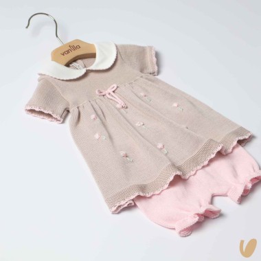 Completo nascita in filo margherite Set Nascita e Uscita Clinica