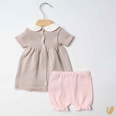 Completo nascita in filo margherite Set Nascita e Uscita Clinica