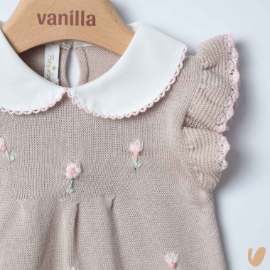 Pagliaccetto nascita in filo margherite Set Nascita e Uscita Clinica