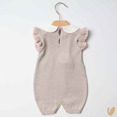 Pagliaccetto nascita in filo margherite Set Nascita e Uscita Clinica