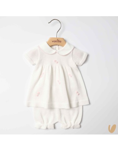 Completo nascita in filo roselline Set Nascita e Uscita Clinica