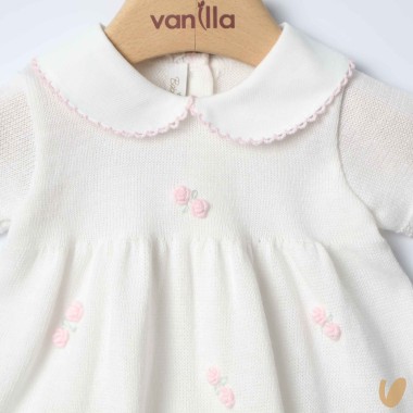 Completo nascita in filo roselline Set Nascita e Uscita Clinica