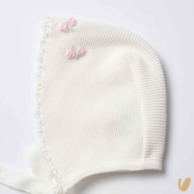 Cuffietta e cappello roselline Cappello e Guanti