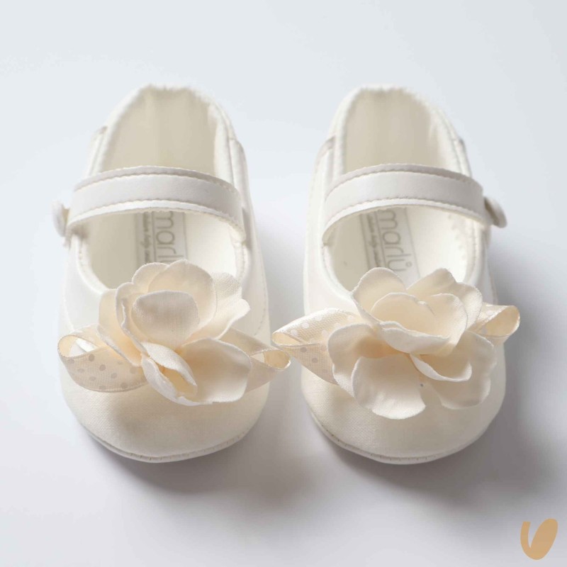 Scarpine fiore in lino Scarpe