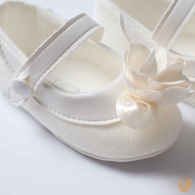 Scarpine fiore in lino Scarpe