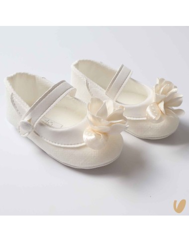 Scarpine fiore in lino Scarpe