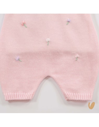 Salopette tulipani e maglia in filo di cotone Set Nascita e Uscita Clinica