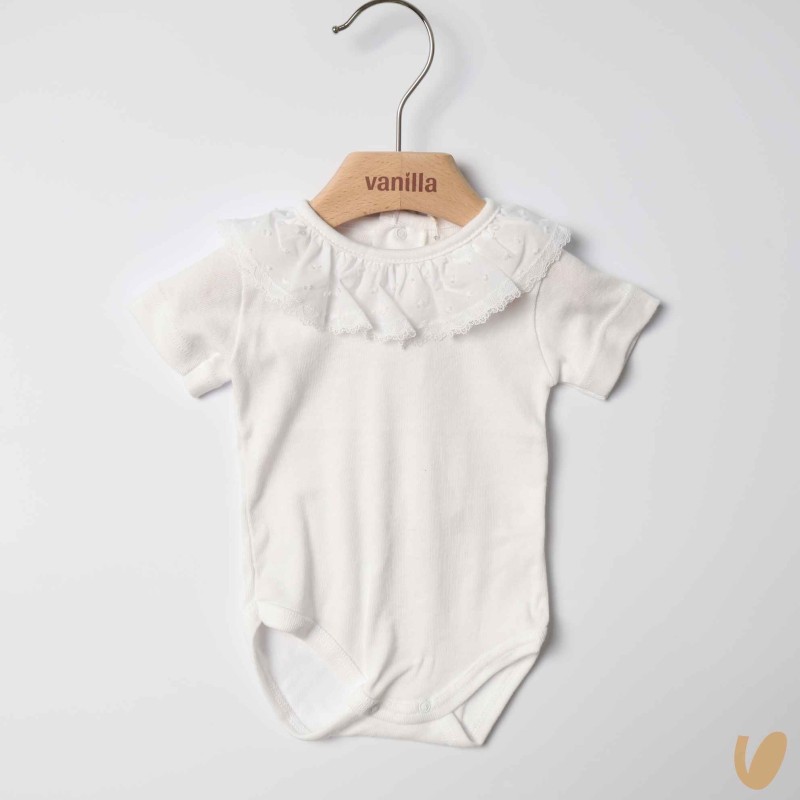 Body collo Plumetis Body Manica Corta
