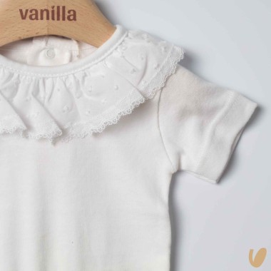 Body collo Plumetis Body Manica Corta