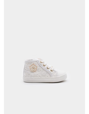 Embroidered fabric sneakers