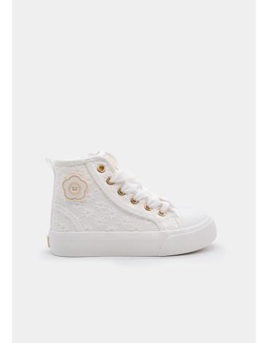 Embroidered fabric sneakers