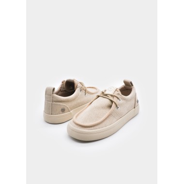 Sneaker ingegnere in tela naturale Espadrillas e Tela 19/32