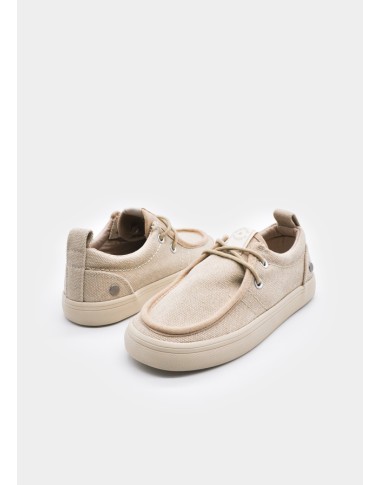 Natural canvas engineer sneaker