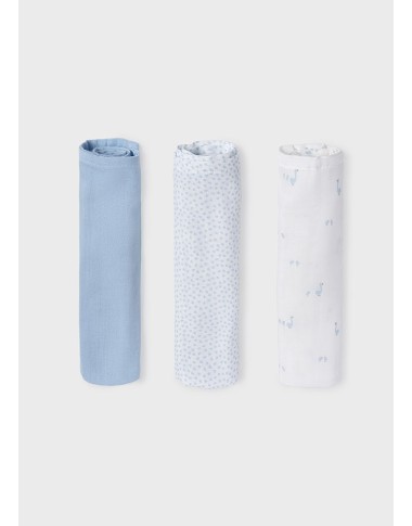 Set 3 mussole bambu piccole           Mussole e Bavette