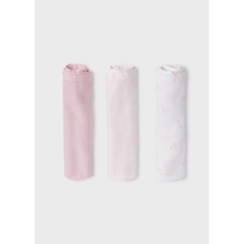 Set 3 mussole bambu piccole           Mussole e Bavette