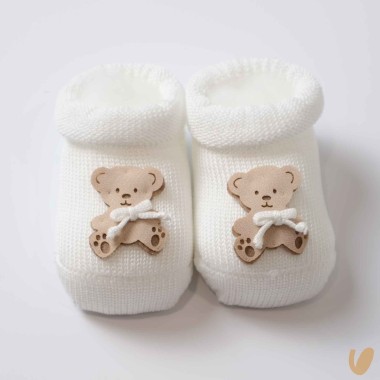Scarpette in filo orsetto Cappello e Babbucce