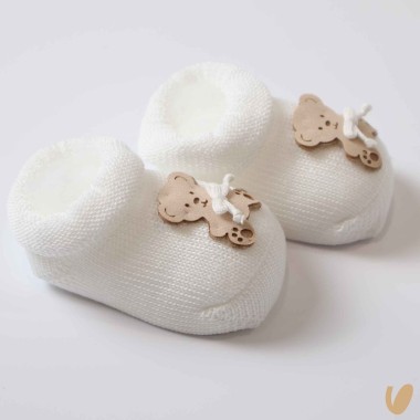 Scarpette in filo orsetto Cappello e Babbucce