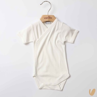 Body incrocio 100% bambù Body Manica Corta