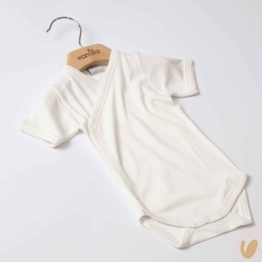 Body incrocio 100% bambù Body Manica Corta