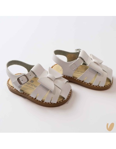 Ragnetto in pelle fiocco Sandali 19/32