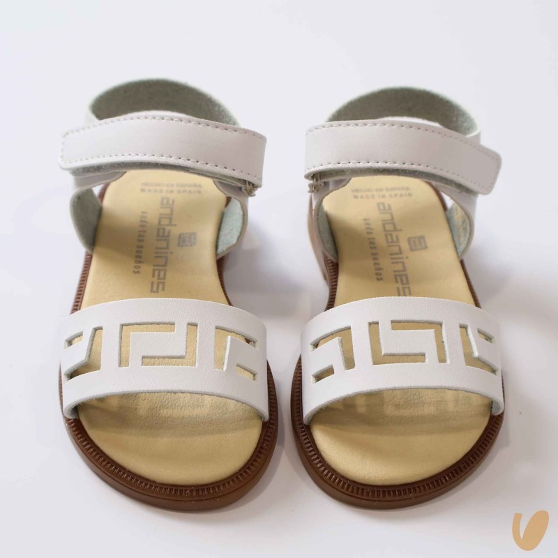 Sandali con greca in pelle Sandali 19/32