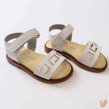 Sandali con greca in pelle Sandali 19/32