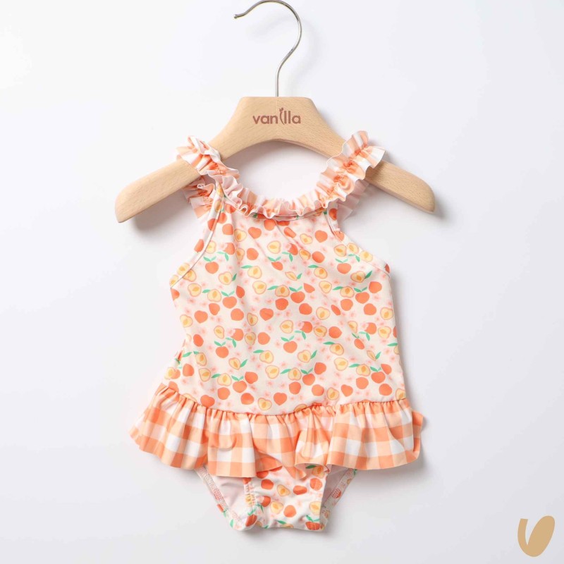 Costume da bagno intero pesche Neonata