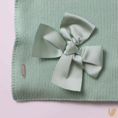 Copertina in cotone con fiocco Coperta e Lenzuola