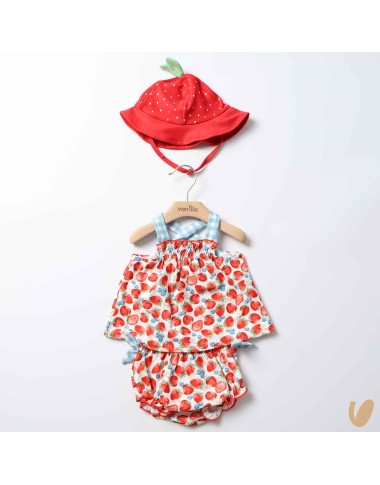 Completo mare top costume e cappello Neonata