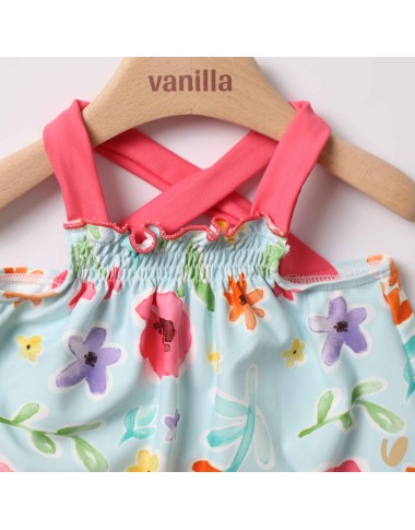 Completo mare top costume e cappello Neonata