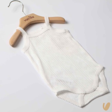 Body bretellina traforato Body Bretelline