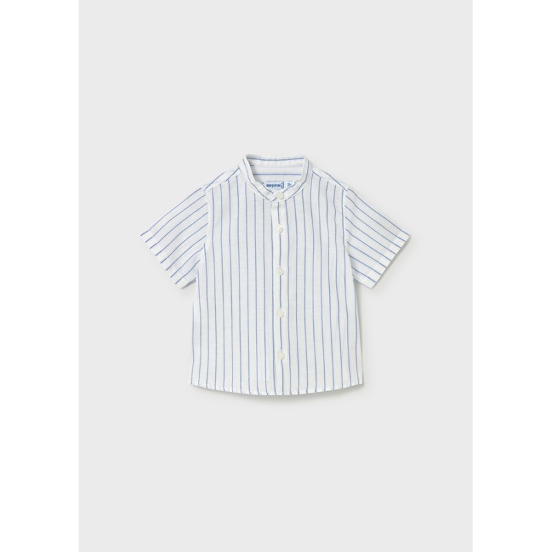 Camicia misto lino collo coreano T-Shirt e Camicia