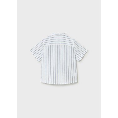 Camicia misto lino collo coreano T-Shirt e Camicia