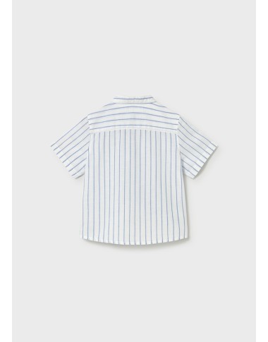 Camicia misto lino collo coreano T-Shirt e Camicia