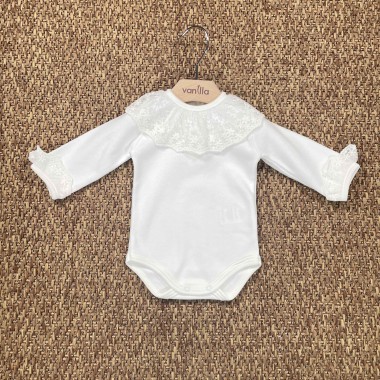 Body con colletto pizzo Neonata 0/36